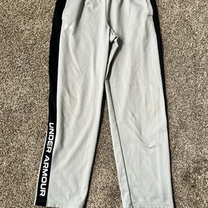 Under Armour Light Gray and Black Athletic Pants
